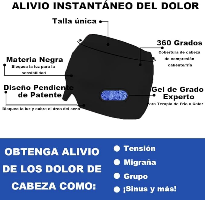 Gorro Terapéutico de Gel – Alivio Inmediato para Dolor de Cabeza y Migrañas