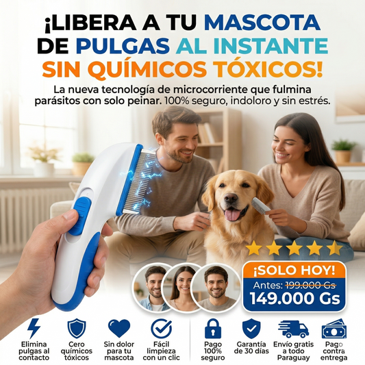 Removedor Eléctrico de Pulgas y Garrapatas para Mascotas
