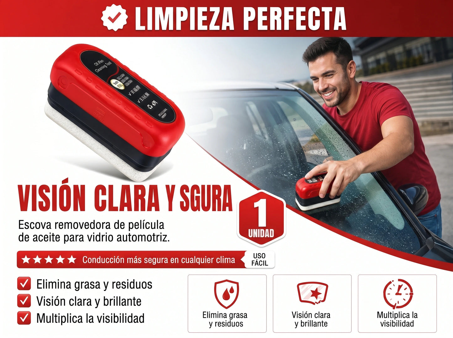 Limpiador De Grasa de Parabrisas