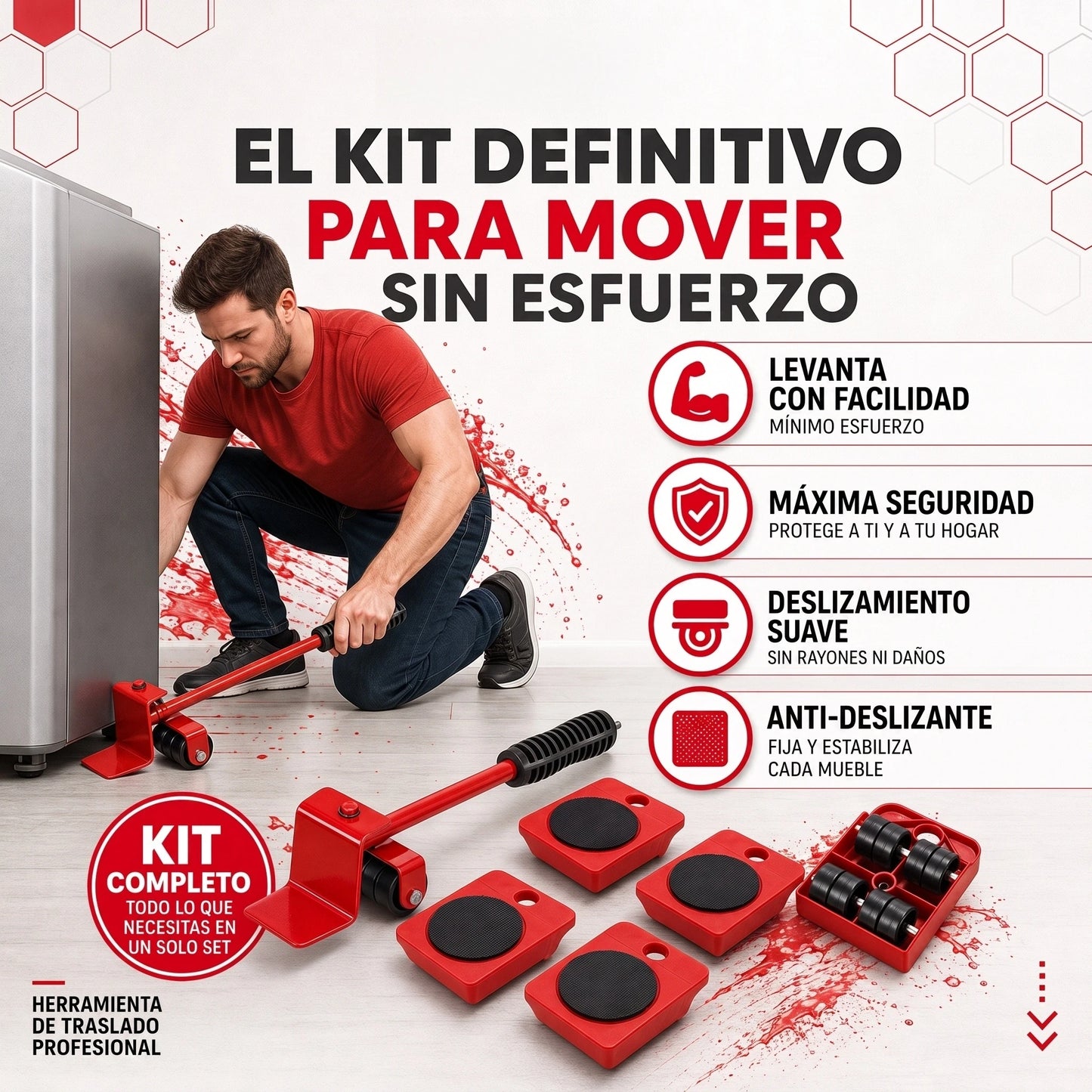 Elevador Portátil para Muebles Pesados